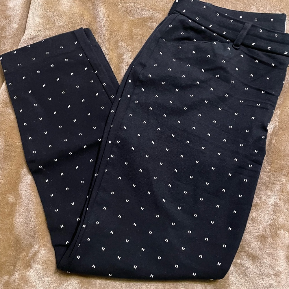 GAP Black Patterned Skinny Pants Size 10